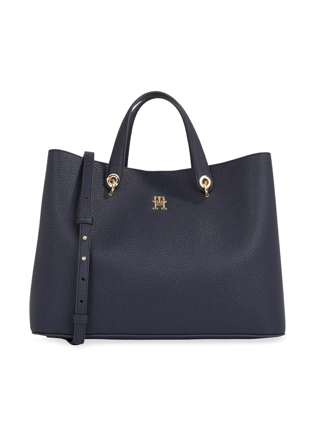 Tommy Hilfiger Kabelka Th Emblem Satchel AW0AW15177 Tmavomodrá